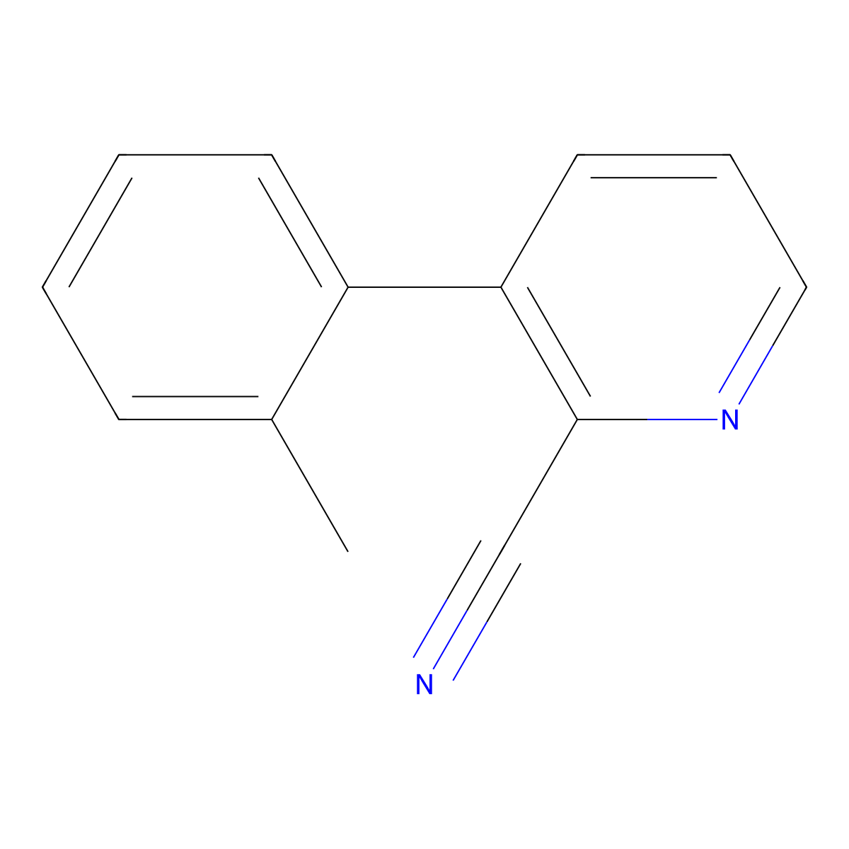 3-(2-Methylphenyl)pyridine-2-carbonitrile molecular structure, CAS 1415819-89-4