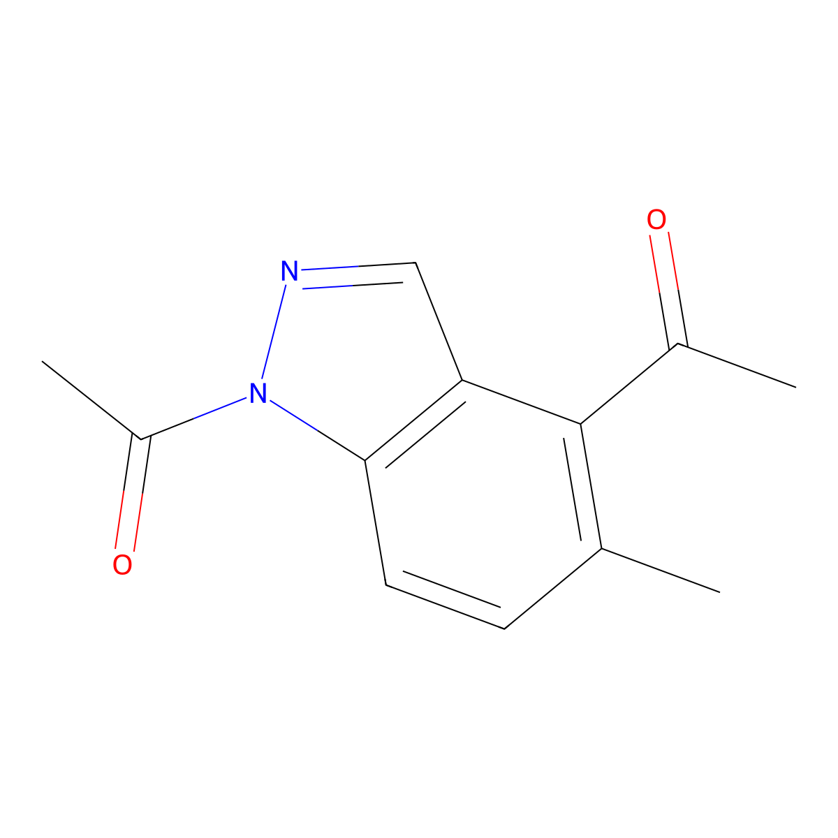 1,1'-(5-Methyl-1H-indazole-1,4-diyl)diethanone molecular structure, CAS 1415838-36-6