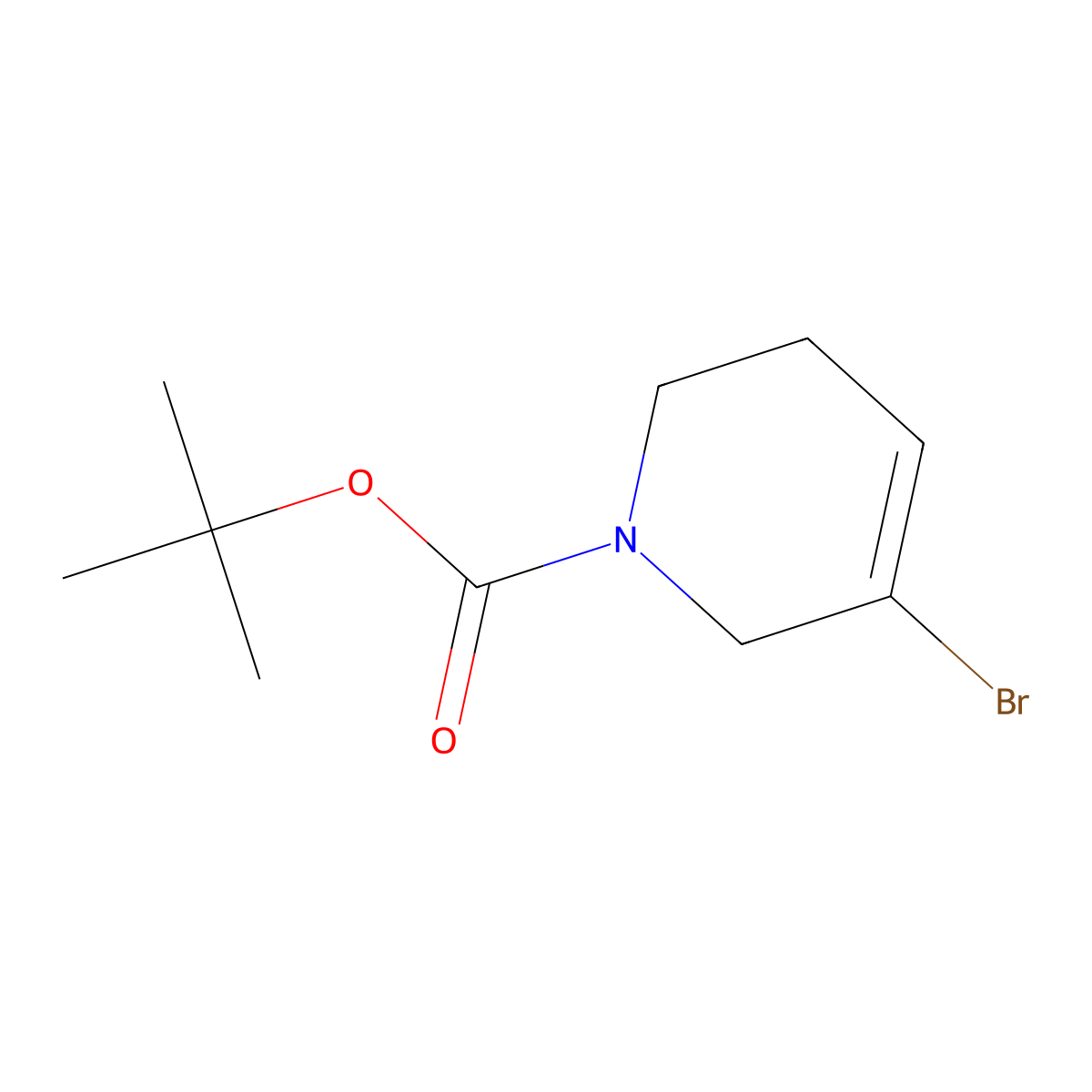 Tert-butyl 5-bromo-1,2,3,6-tetrahydropyridine-1-carboxylate molecular structure, CAS 1415841-82-5