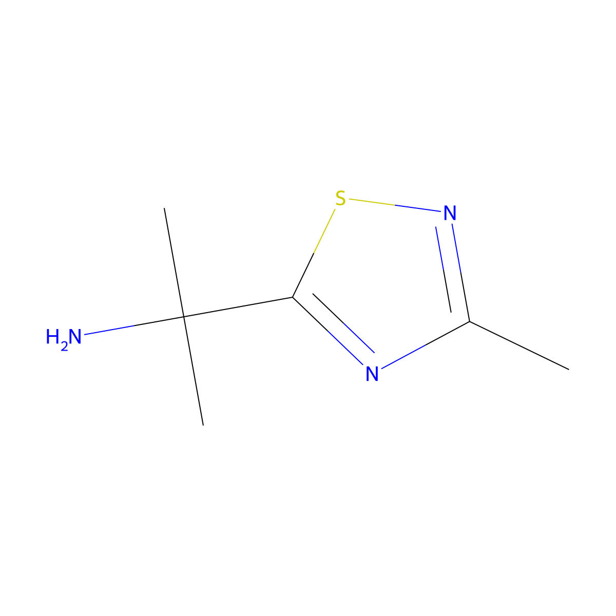 2-(3-Methyl-1,2,4-thiadiazol-5-yl)propan-2-amine molecular structure, CAS 1415898-51-9