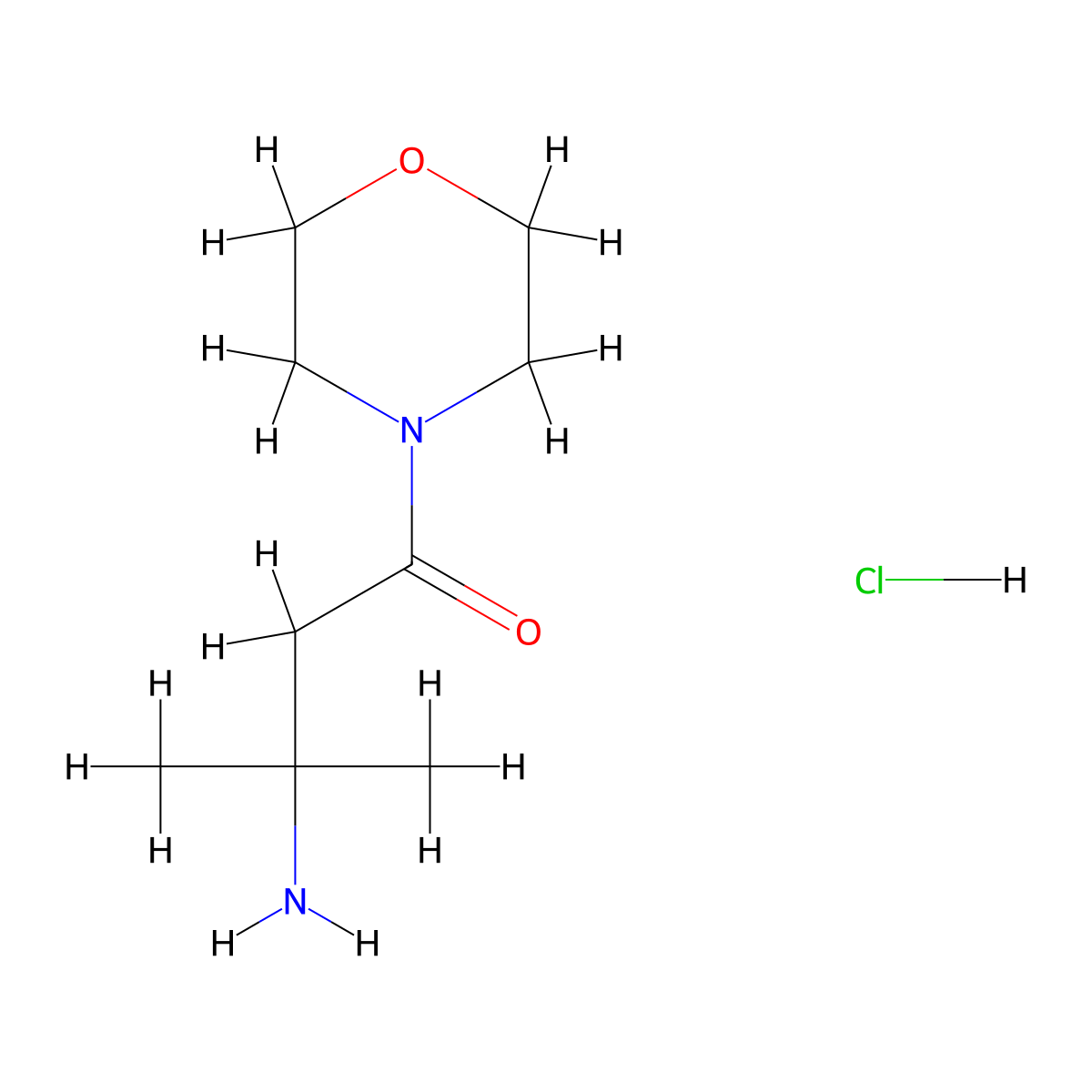 3-Amino-3-methyl-1-morpholinobutan-1-one hydrochloride molecular structure, CAS 1415898-61-1