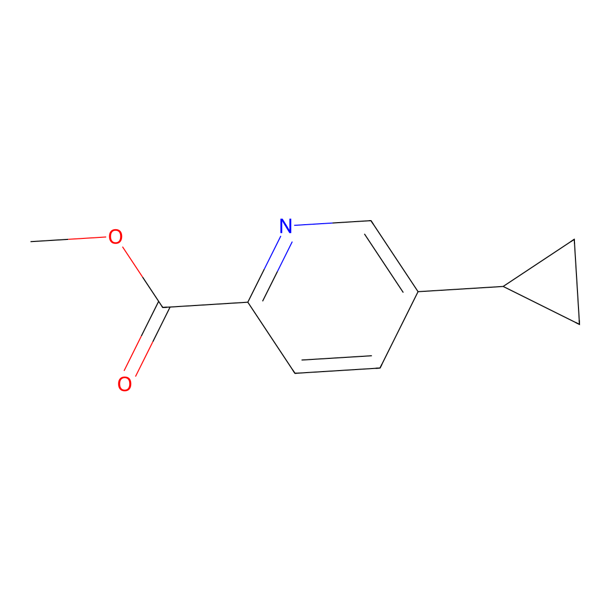 Methyl 5-cyclopropylpicolinate molecular structure, CAS 1415898-72-4