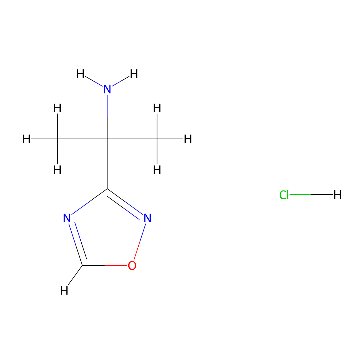 2-(1,2,4-Oxadiazol-3-yl)propan-2-amine hydrochloride molecular structure, CAS 1415898-91-7