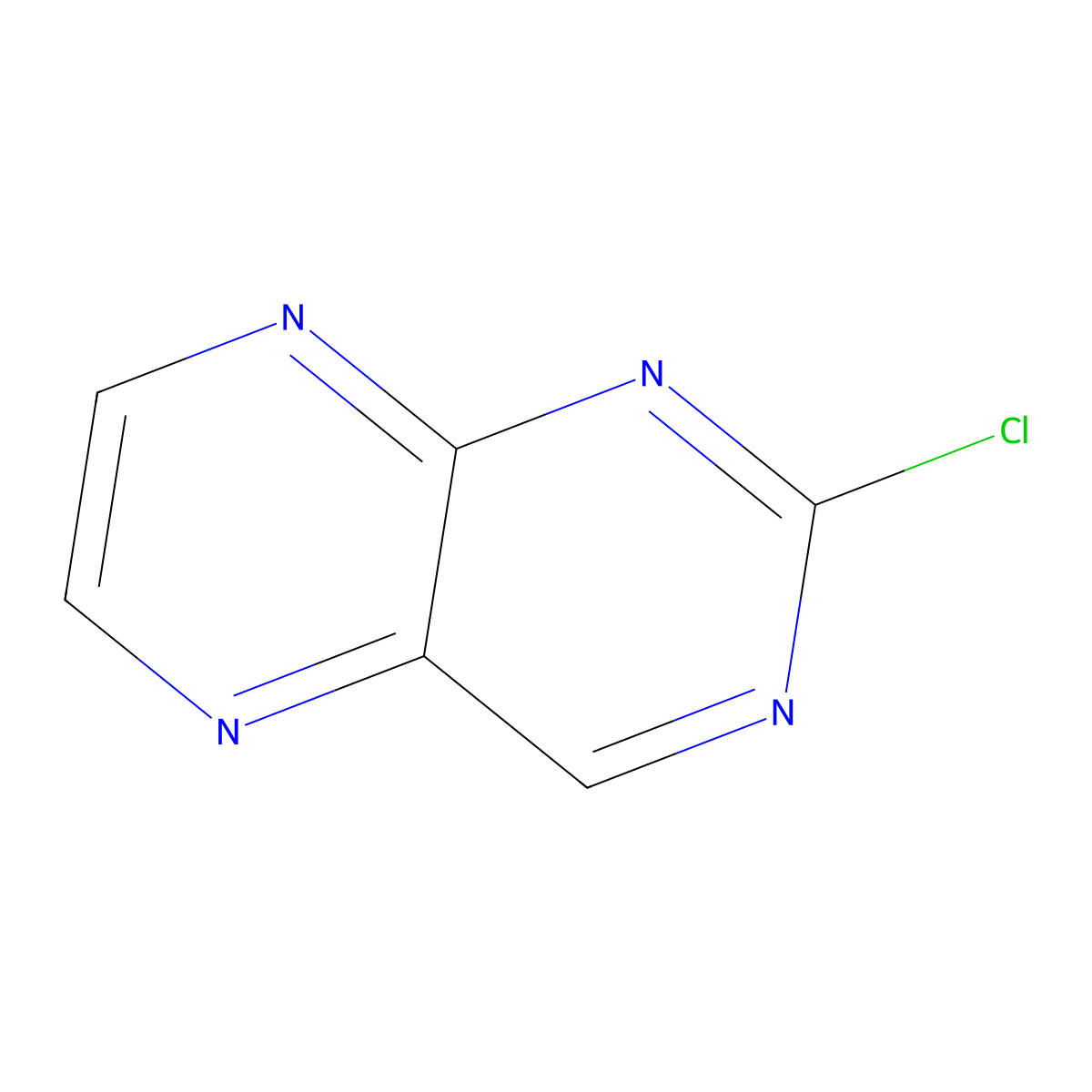 2-Chloropteridine molecular structure, CAS 14159-38-7
