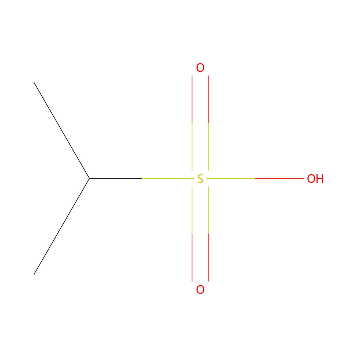 2-Propanesulfonic acid molecular structure, CAS 14159-48-9