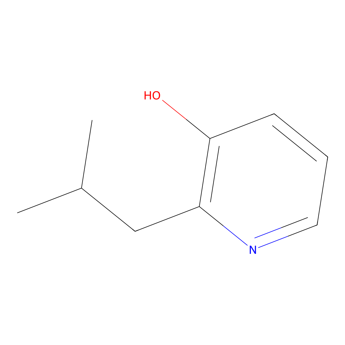 2-Isobutylpyridin-3-ol molecular structure, CAS 14159-53-6