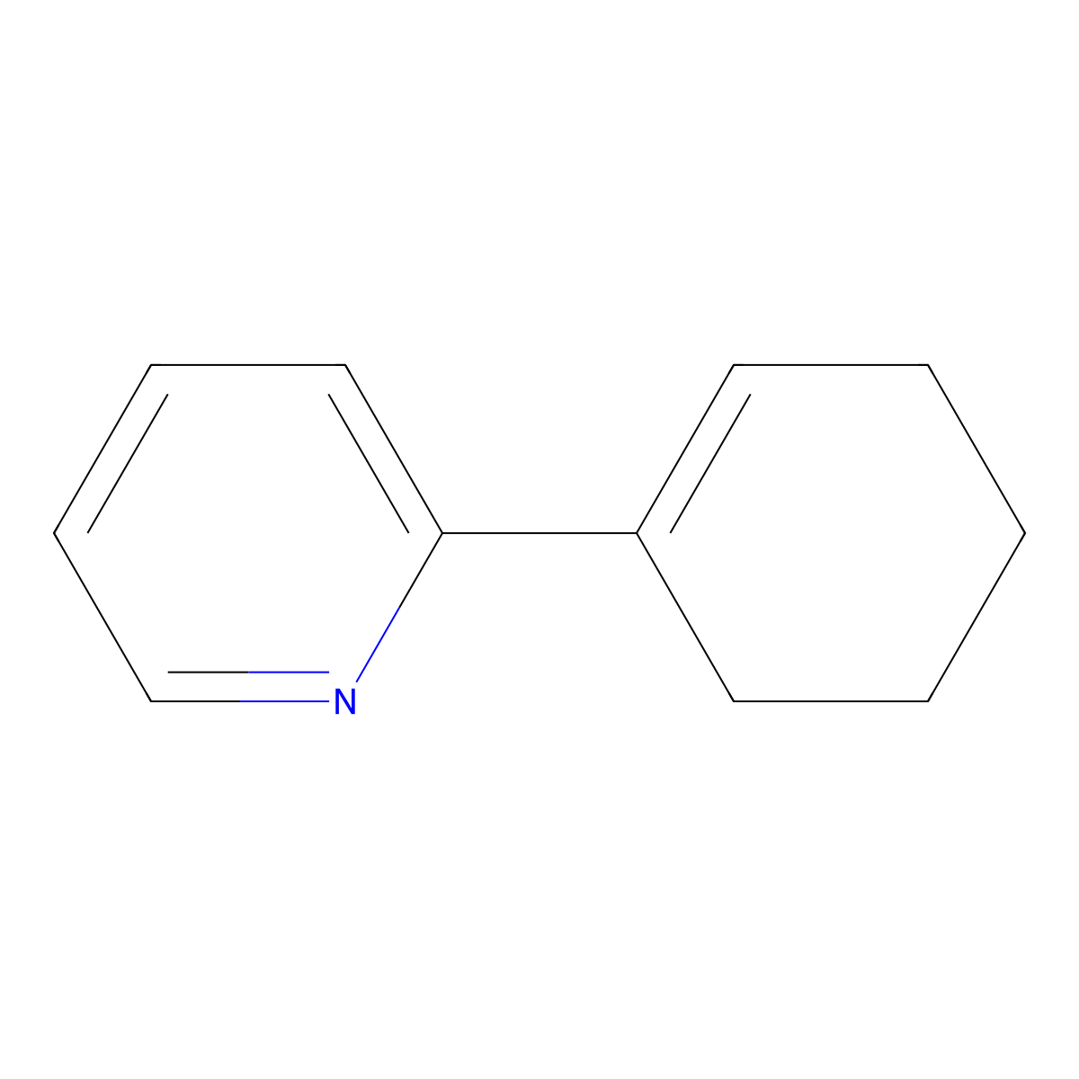 2-(1-Cyclohexen-1-yl)pyridine molecular structure, CAS 14159-55-8