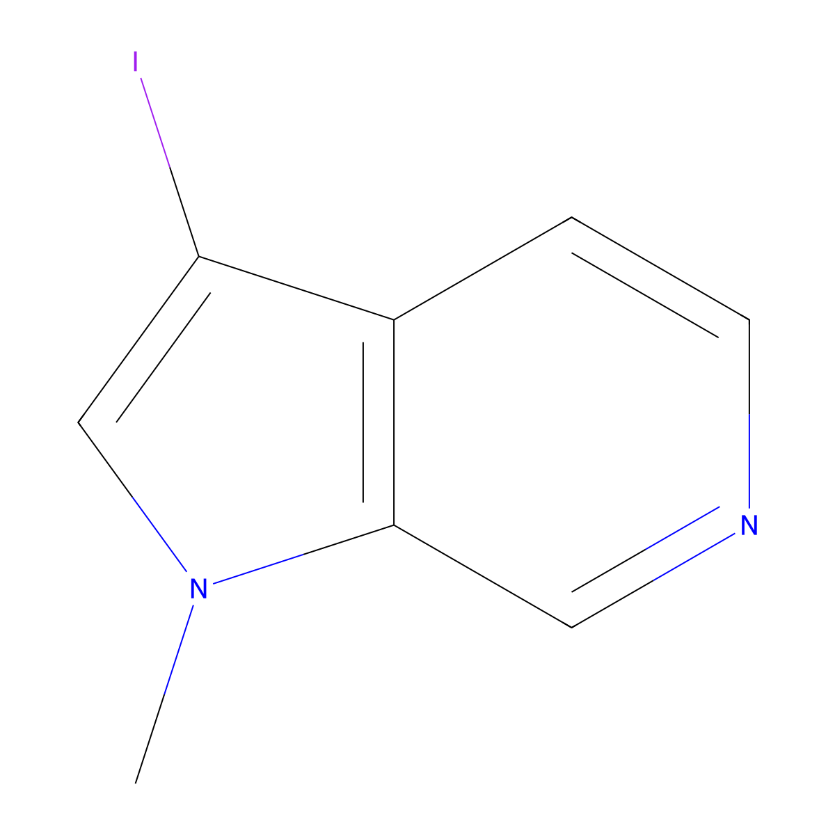 3-Iodo-1-methyl-1H-pyrrolo[2,3-c]pyridine molecular structure, CAS 1415910-93-8