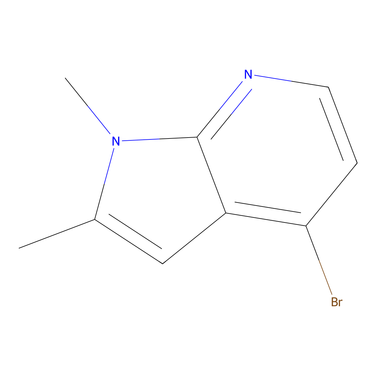 4-bromo-1,2-dimethyl-1H-pyrrolo[2,3-b]pyridine molecular structure, CAS 1415928-59-4