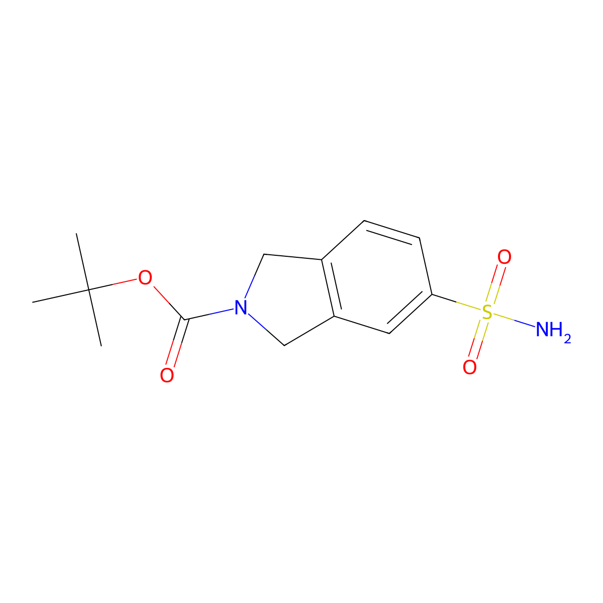 tert-butyl 5-sulfamoyl-2,3-dihydro-1H-isoindole-2-carboxylate molecular structure, CAS 1415929-12-2