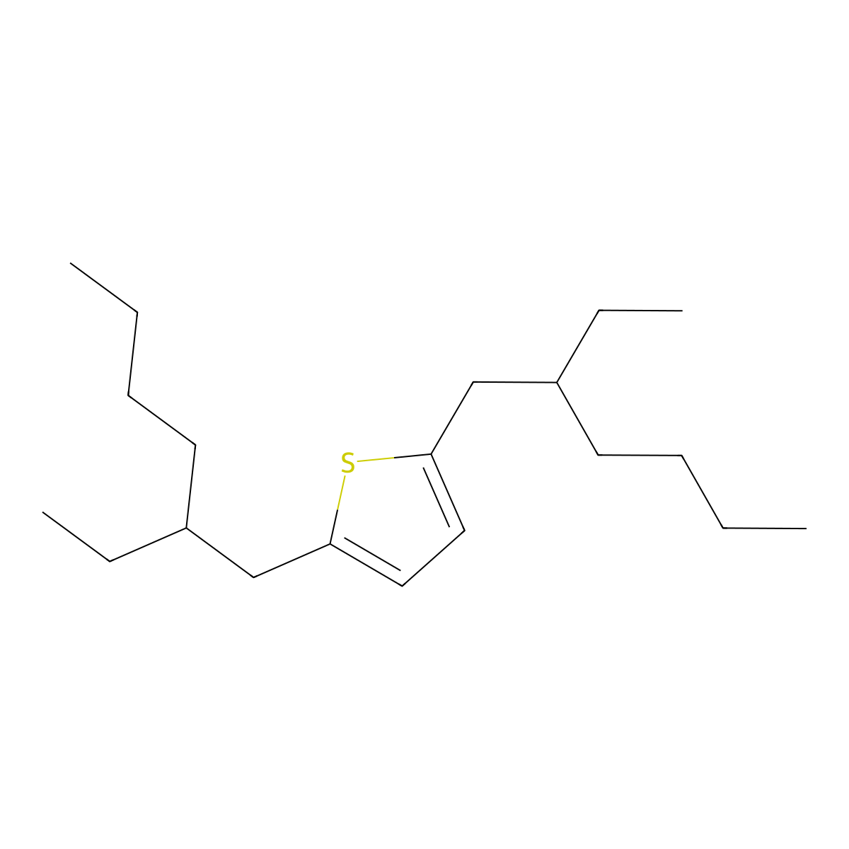 2,5-Bis(2-ethylhexyl)thiophene molecular structure, CAS 1415929-75-7