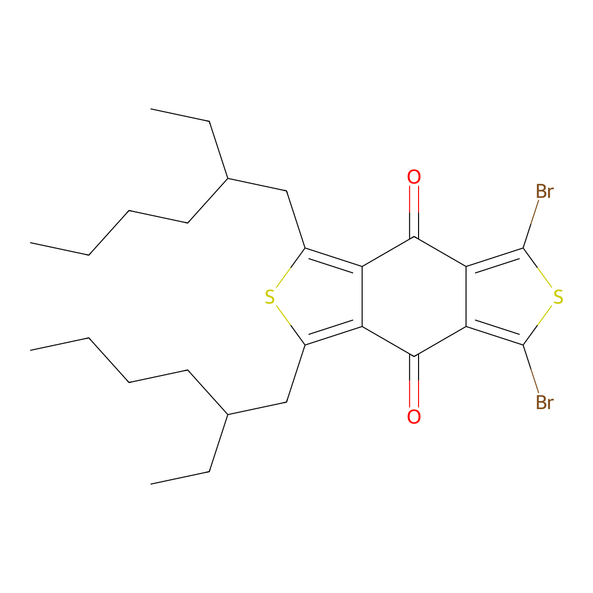 1,3-Dibromo-5,7-bis(2-ethylhexyl)-4H,8H-benzo[1,2-c:4,5-c']dithiophene-4,8-dione molecular structure, CAS 1415929-76-8