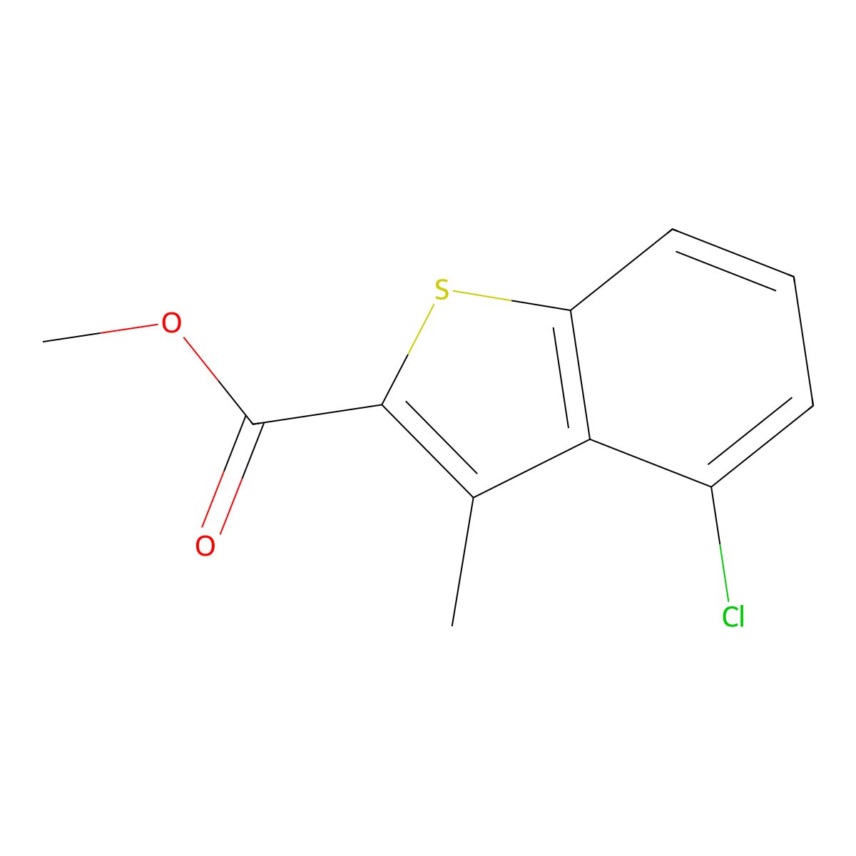 Methyl 4-chloro-3-methylbenzo[B]thiophene-2-carboxylate molecular structure, CAS 1415968-73-8