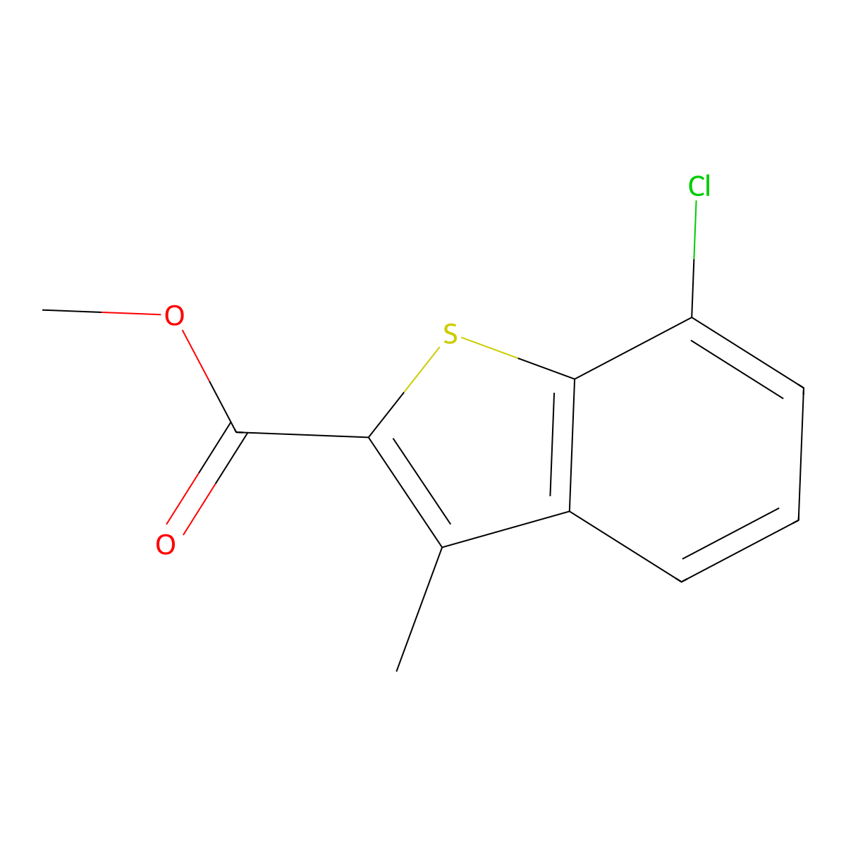 Methyl 7-chloro-3-methylbenzo[B]thiophene-2-carboxylate molecular structure, CAS 1415968-75-0