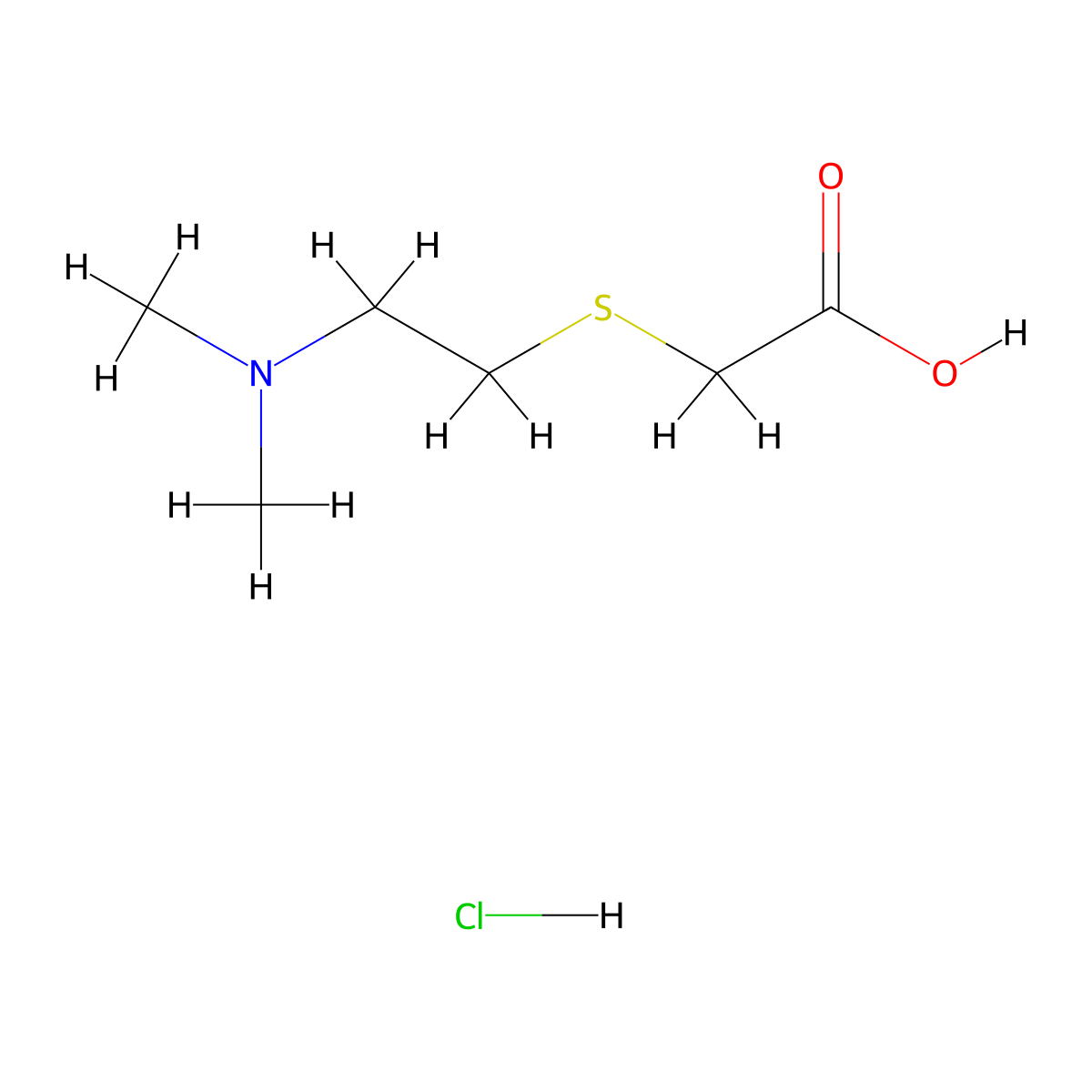 2-[[2-(Dimethylamino)ethyl]thio]-aceticAcidHydrochloride molecular structure, CAS 1415981-68-8