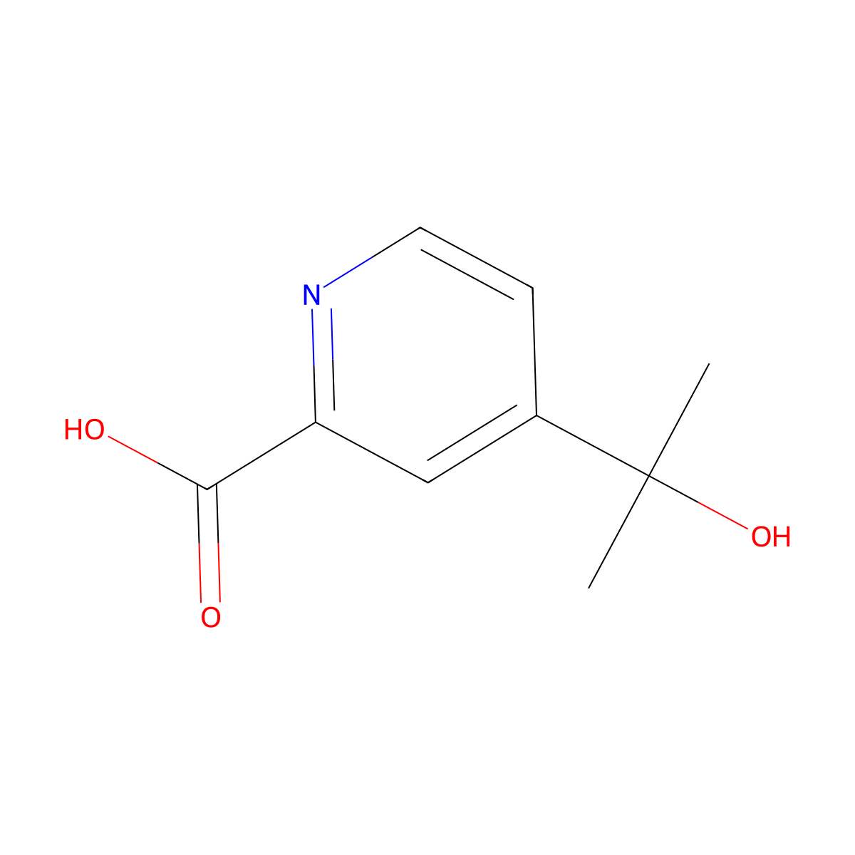 4-(2-Hydroxypropan-2-yl)pyridine-2-carboxylic acid molecular structure, CAS 1415985-94-2