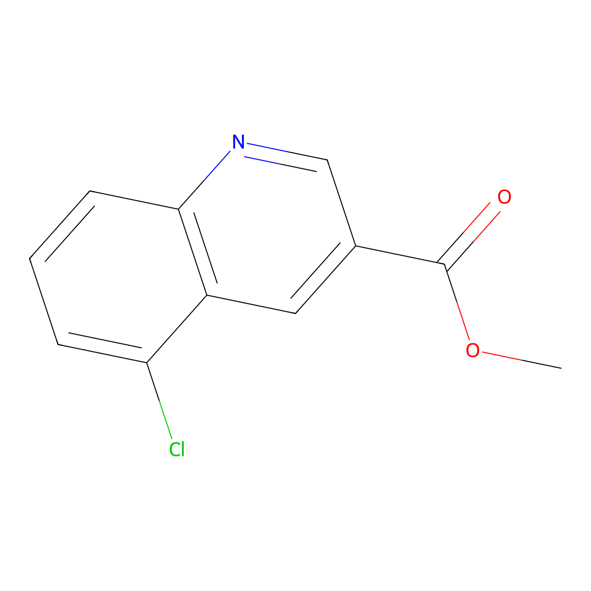 Methyl 5-chloroquinoline-3-carboxylate molecular structure, CAS 1415989-49-9