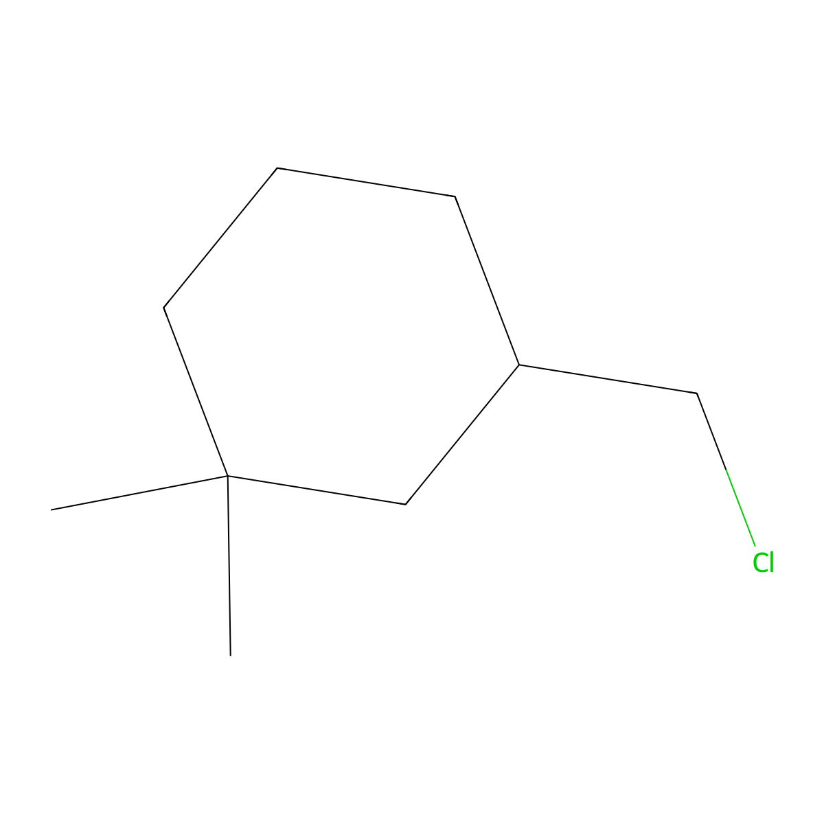 3-(Chloromethyl)-1,1-dimethylcyclohexane molecular structure, CAS 1415991-32-0