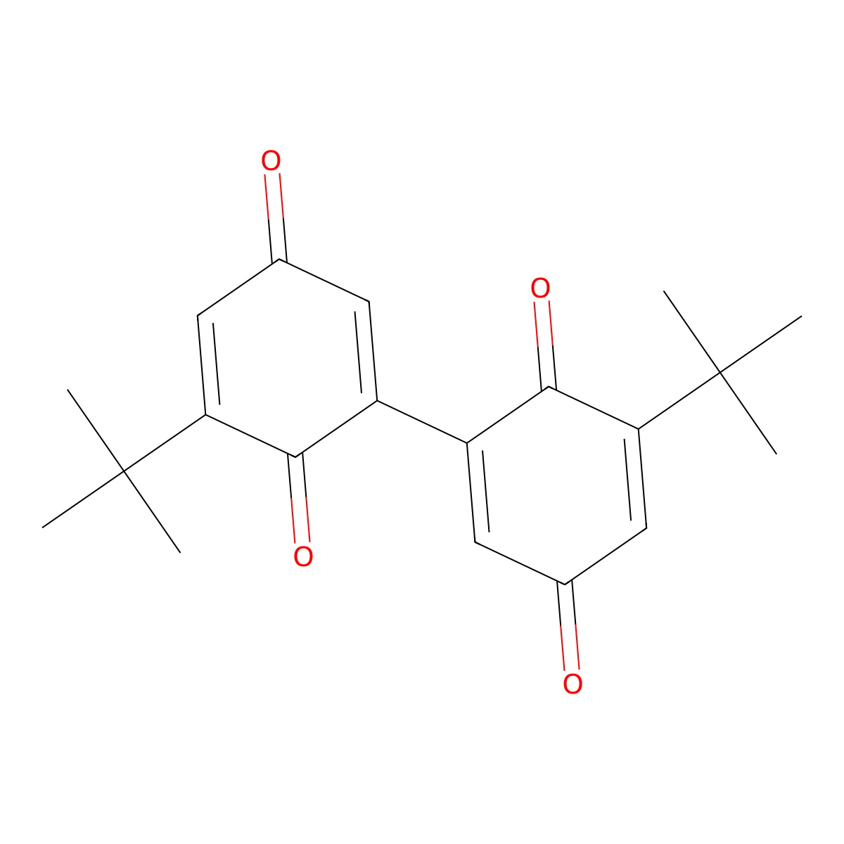 3,3'-Di-tert-butylbiphenyldiquinone-(2,5,2',5') molecular structure, CAS 14160-38-4
