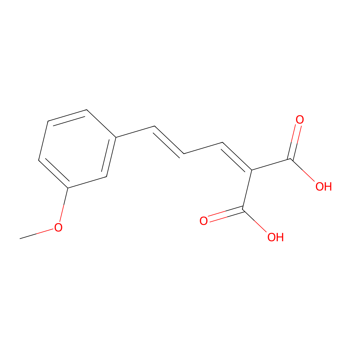 2-(3-(3-Methoxyphenyl)allylidene)malonic acid molecular structure, CAS 14160-39-5