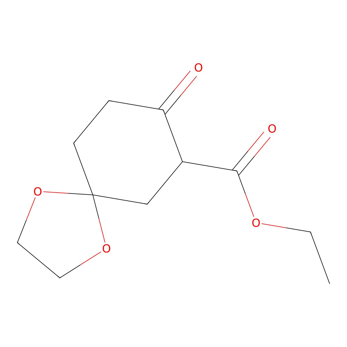 Ethyl 8-oxo-1,4-dioxaspiro[4.5]decane-7-carboxylate molecular structure, CAS 14160-65-7
