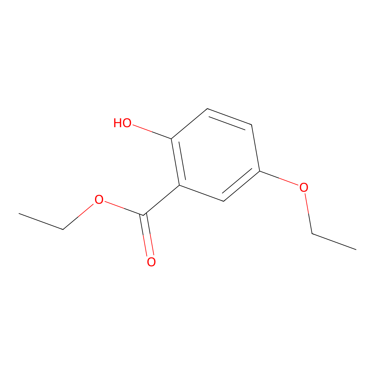 Ethyl 5-ethoxy-2-hydroxybenzoate molecular structure, CAS 14160-70-4