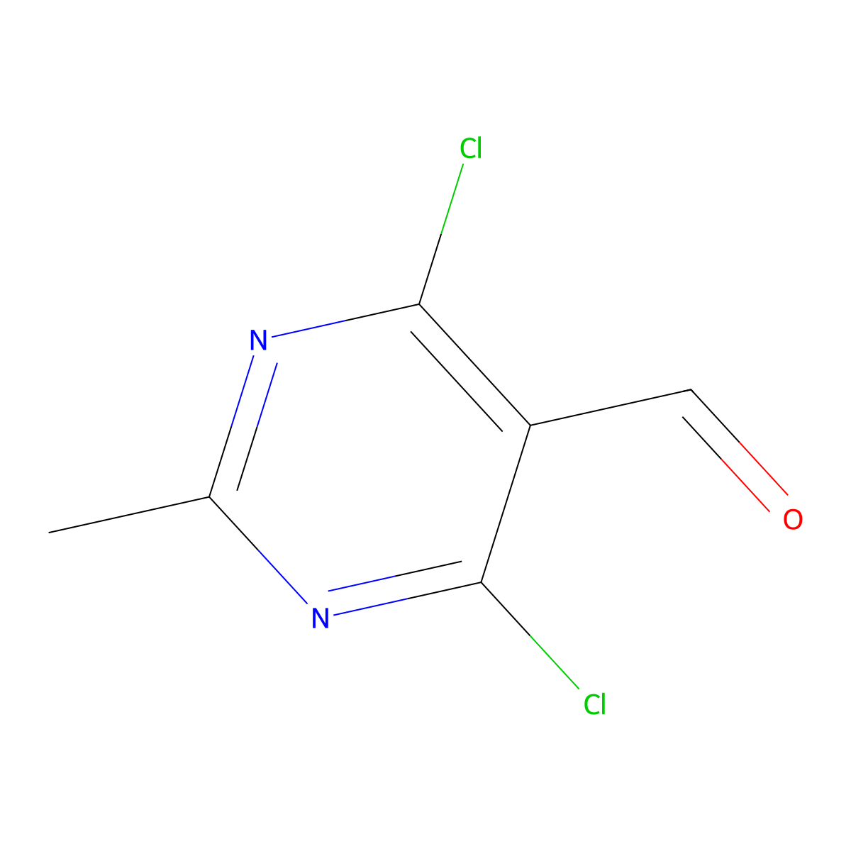 4,6-Dichloro-2-methylpyrimidine-5-carbaldehyde molecular structure, CAS 14160-91-9