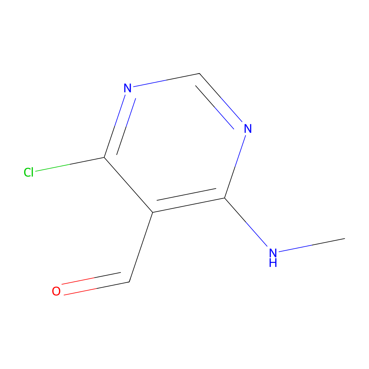 4-Chloro-6-(methylamino)pyrimidine-5-carbaldehyde molecular structure, CAS 14160-94-2