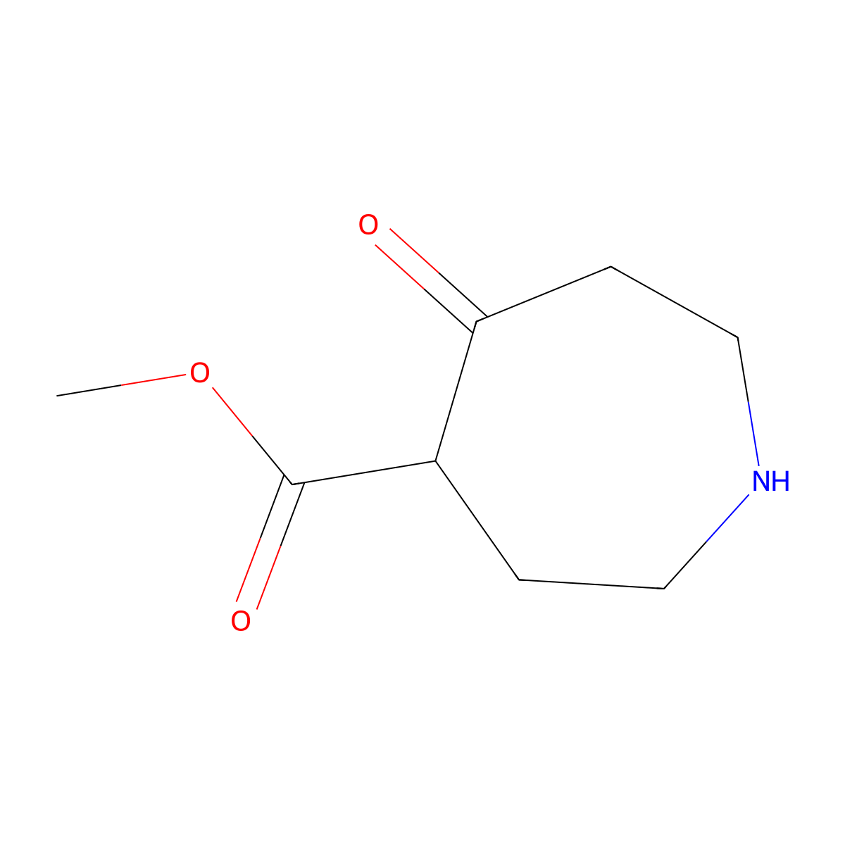 Methyl 5-oxoazepane-4-carboxylate molecular structure, CAS 1416013-24-5
