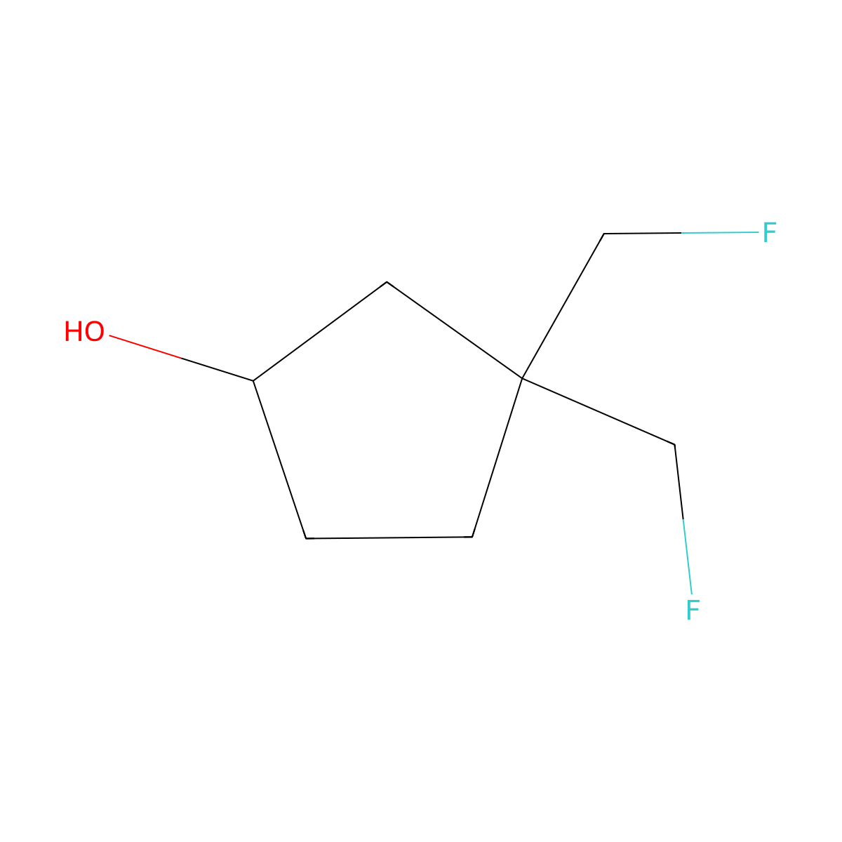 3,3-Bis(fluoromethyl)cyclopentan-1-ol molecular structure, CAS 1416013-88-1