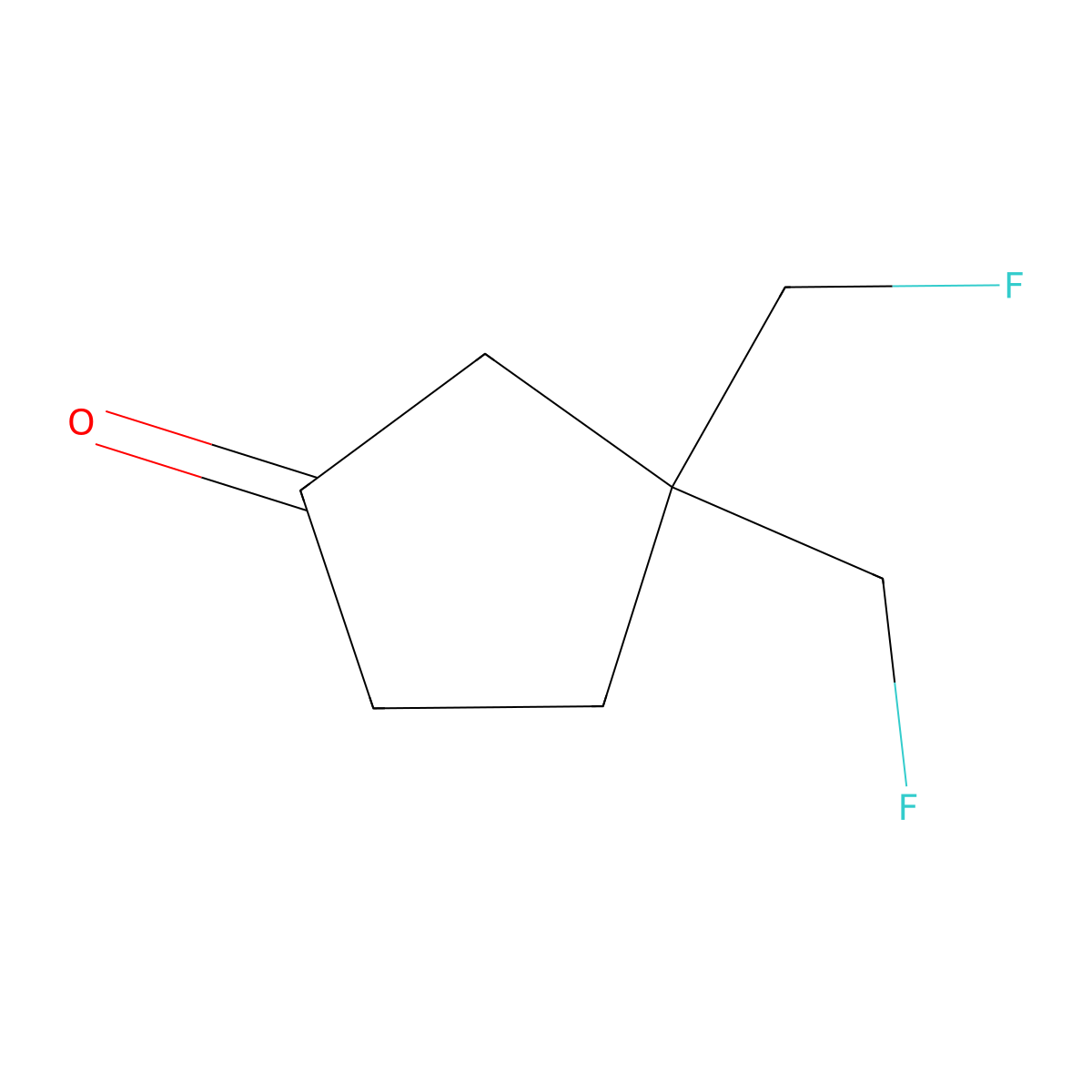 3,3-Bis(fluoromethyl)cyclopentan-1-one molecular structure, CAS 1416013-89-2