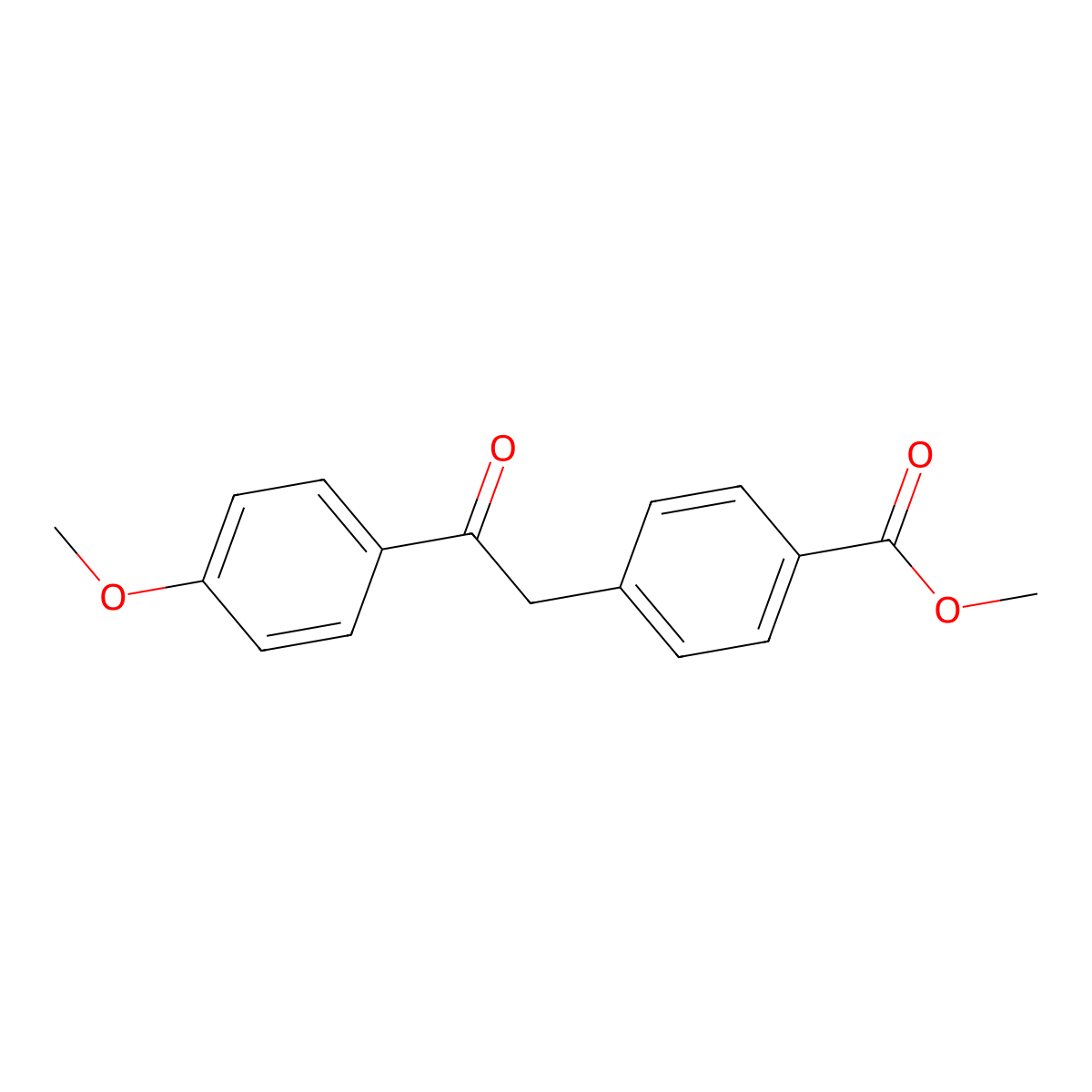 Methyl 4-[2-(4-methoxyphenyl)-2-oxoethyl]benzoate molecular structure, CAS 1416017-79-2