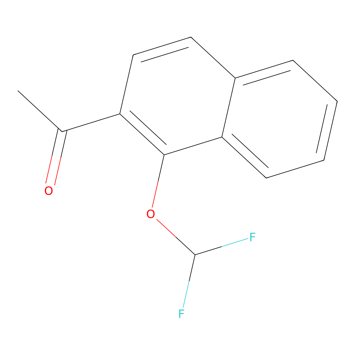 1-[1-(Difluoromethoxy)naphthalen-2-yl]ethan-1-one molecular structure, CAS 141602-20-2
