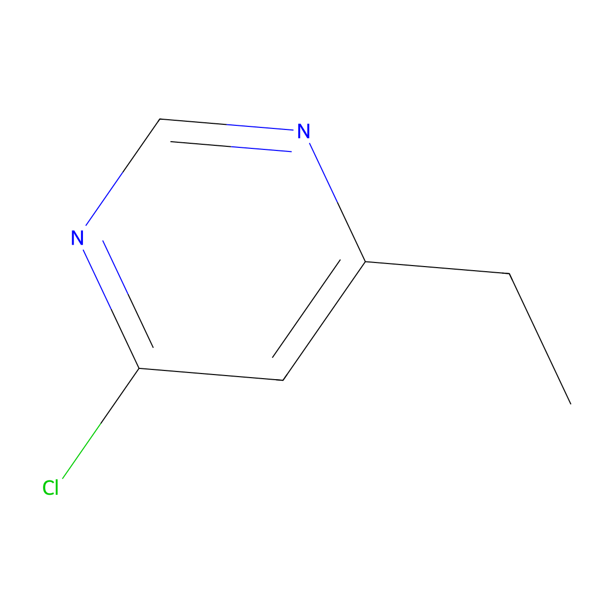 4-Chloro-6-ethylpyrimidine molecular structure, CAS 141602-25-7