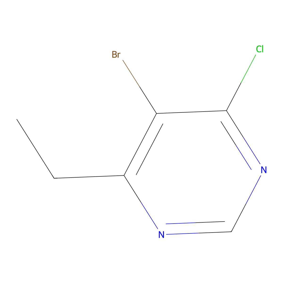 5-Bromo-4-chloro-6-ethylpyrimidine molecular structure, CAS 141602-27-9