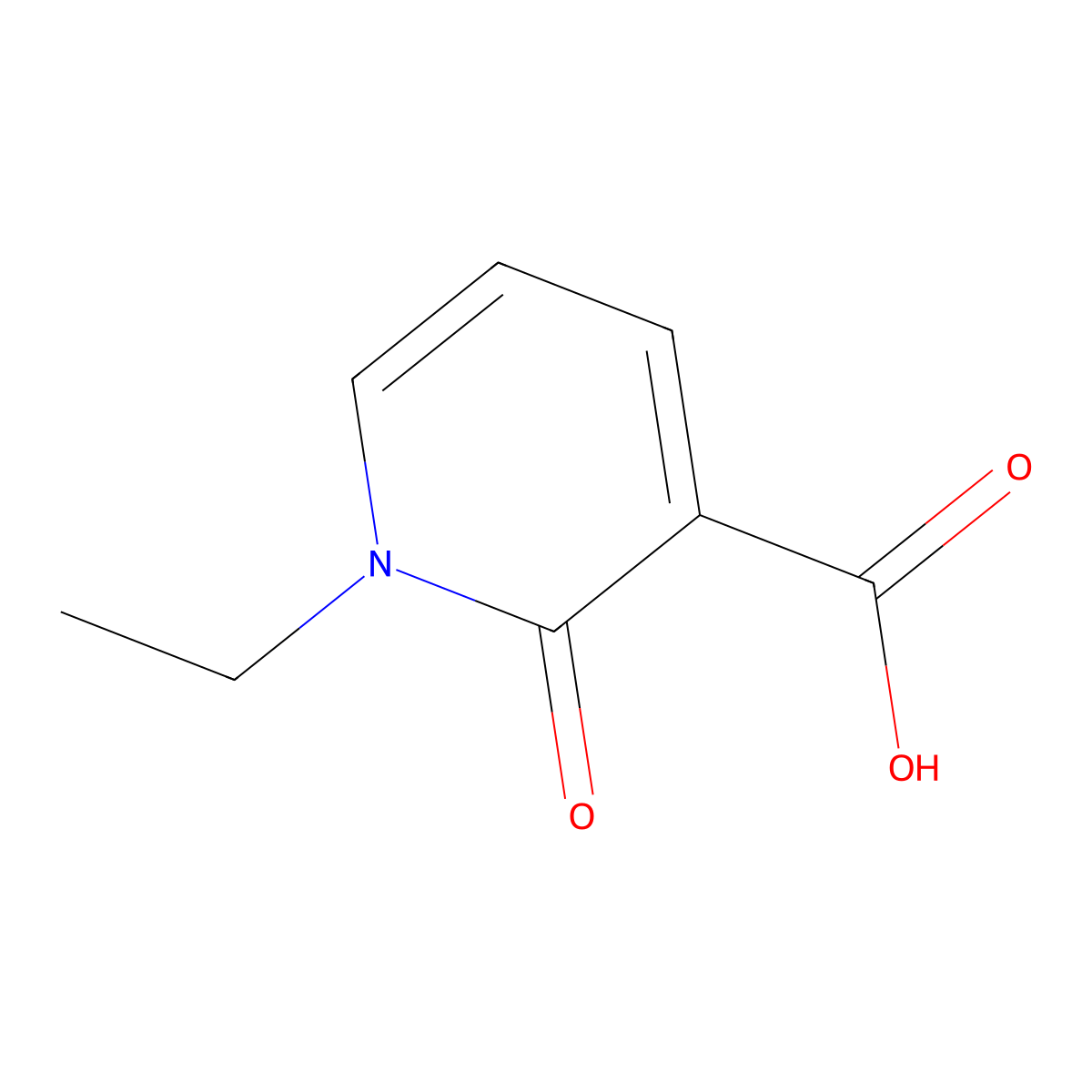 1-Ethyl-2-oxo-1,2-dihydropyridine-3-carboxylic acid molecular structure, CAS 141605-22-3