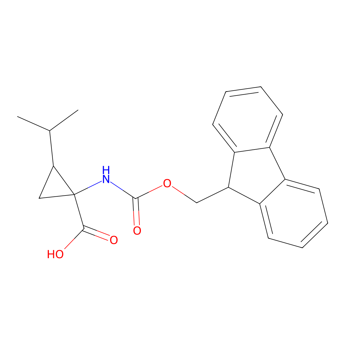 Fmoc-(2r,3s)-2,3-methanoleucine molecular structure, CAS 1416059-90-9