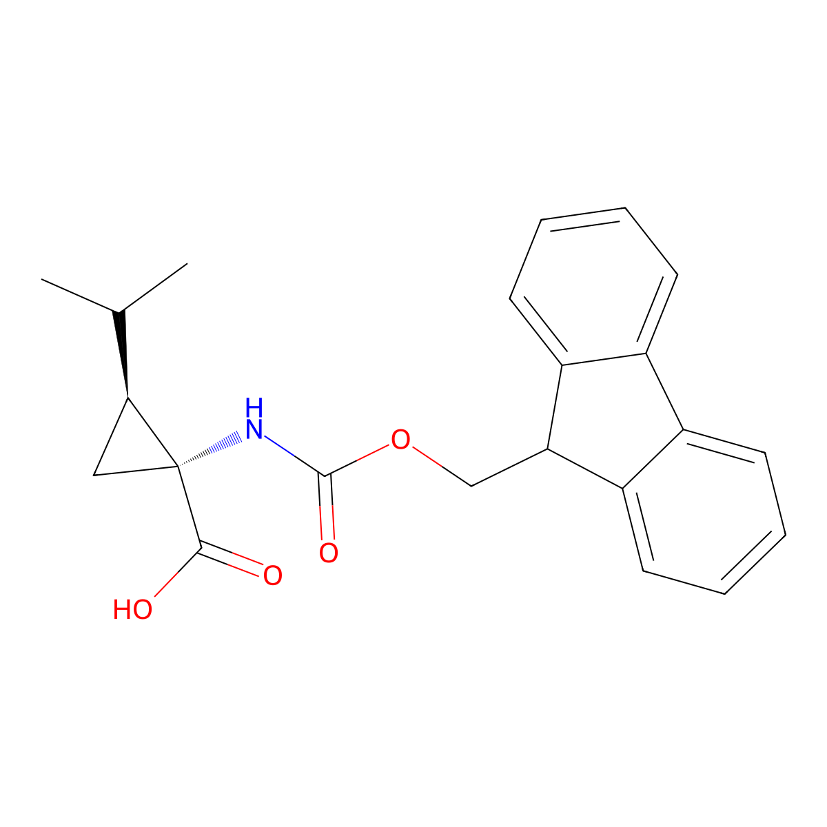 Fmoc-(2r,3s)-2,3-methanoleucine molecular structure, CAS 1416059-90-9
