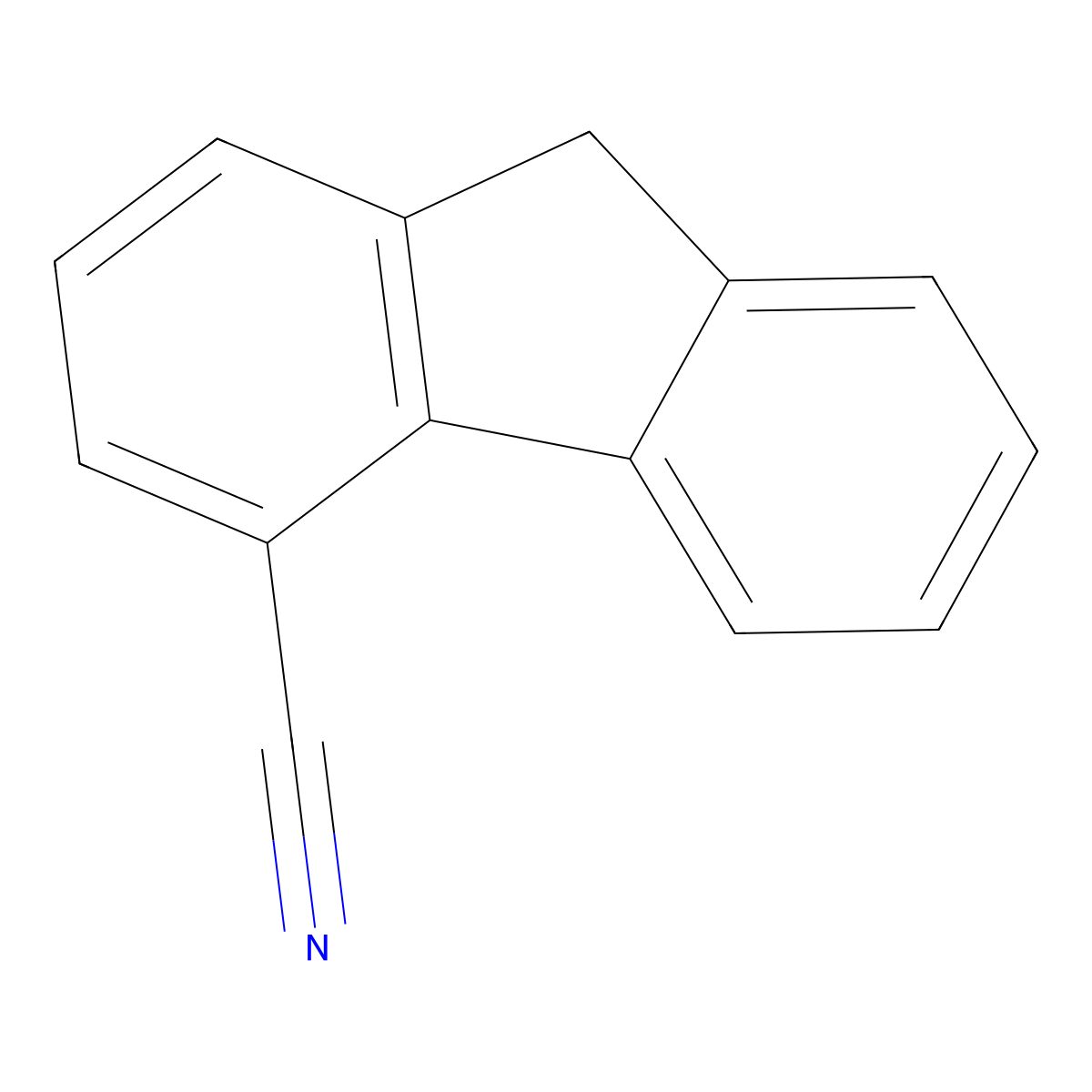 9H-fluorene-4-carbonitrile molecular structure, CAS 141606-44-2