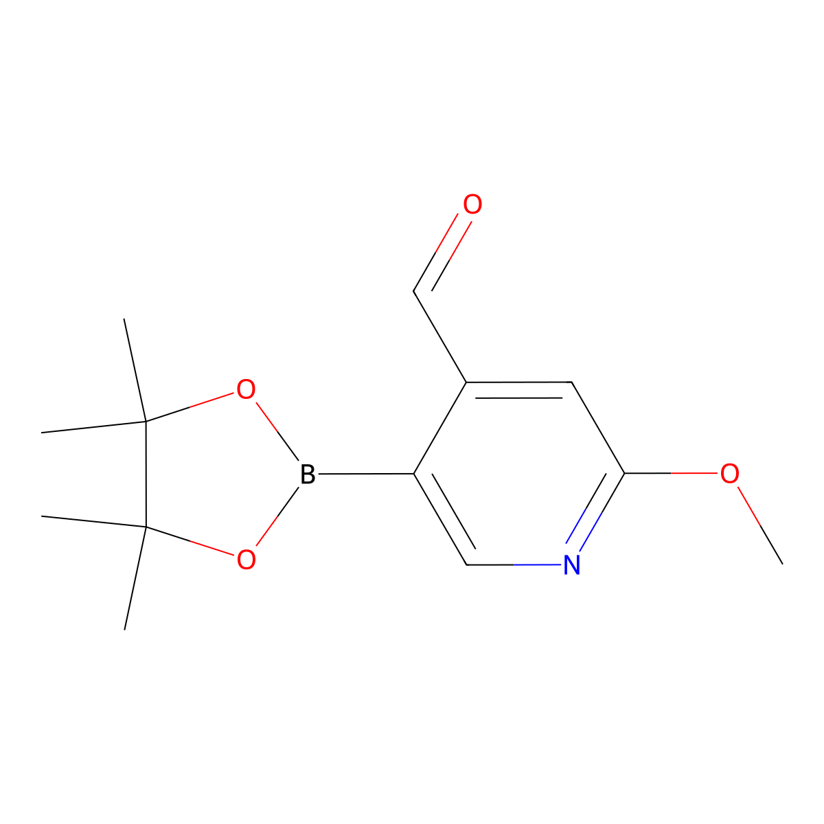 2-Methoxy-5-(4,4,5,5-tetramethyl-1,3,2-dioxaborolan-2-YL)isonicotinaldehyde molecular structure, CAS 1416061-61-4