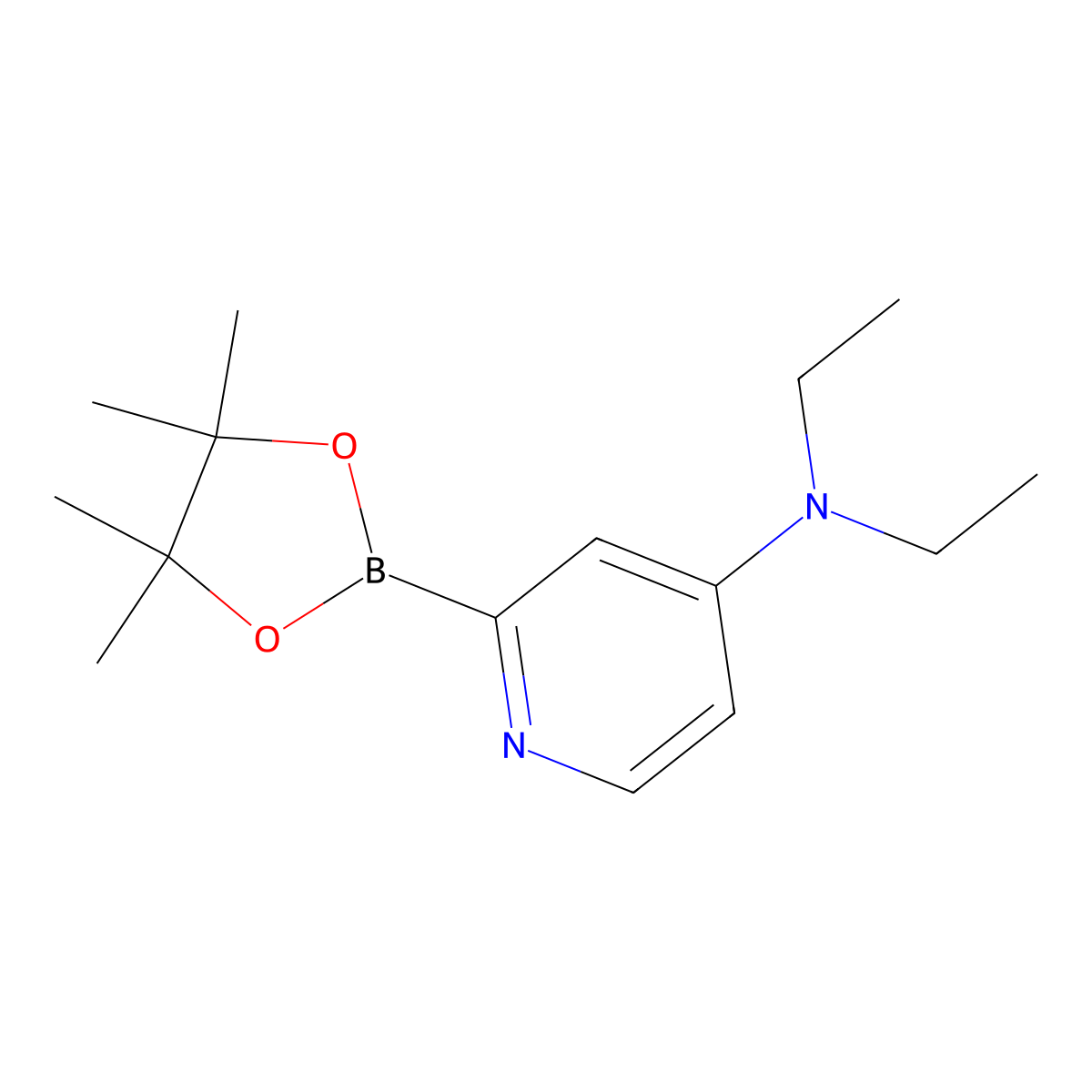 4-Diethylaminopyridine-2-boronic acid pinacol ester molecular structure, CAS 1416063-41-6