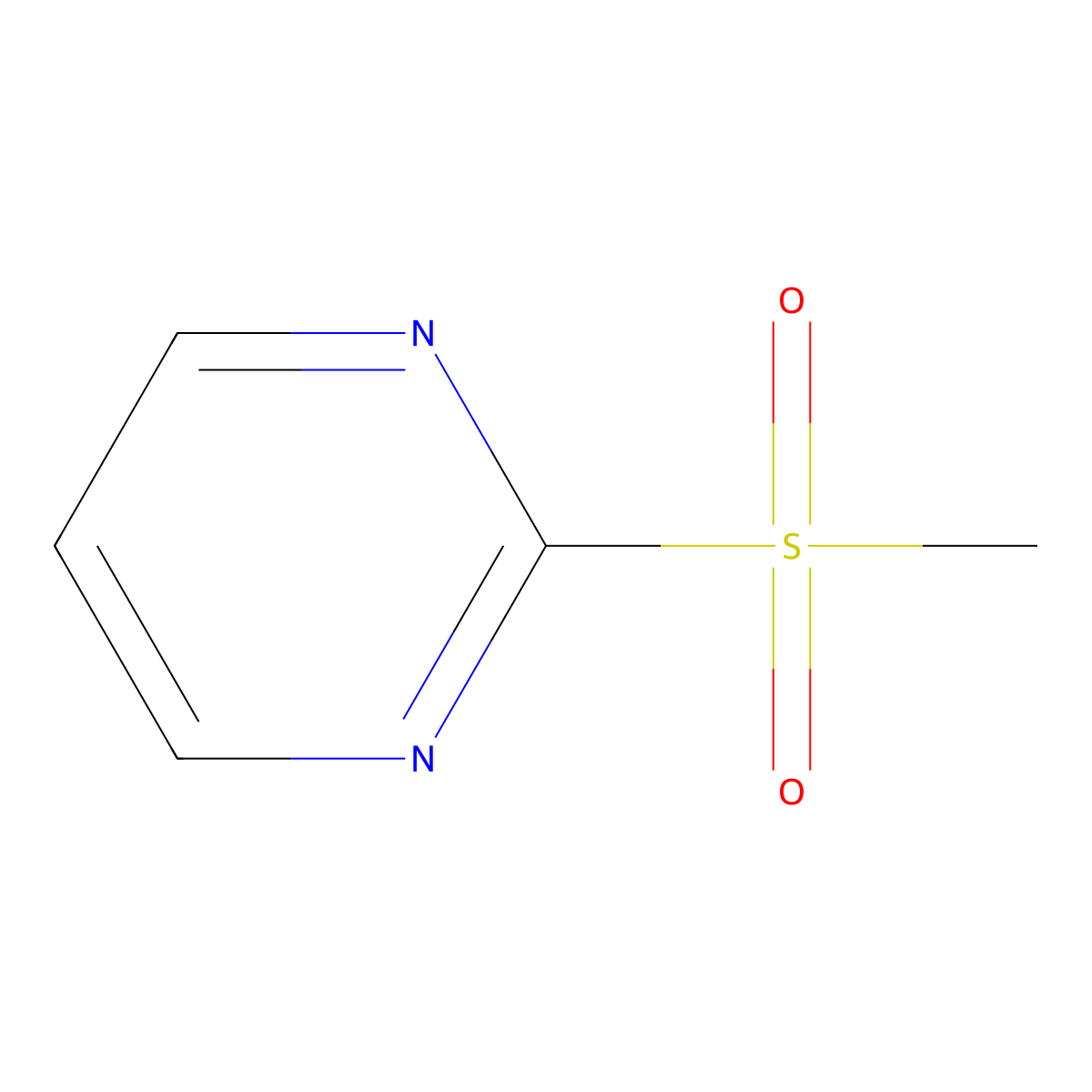 2-(Methylsulphonyl)pyrimidine molecular structure, CAS 14161-09-2