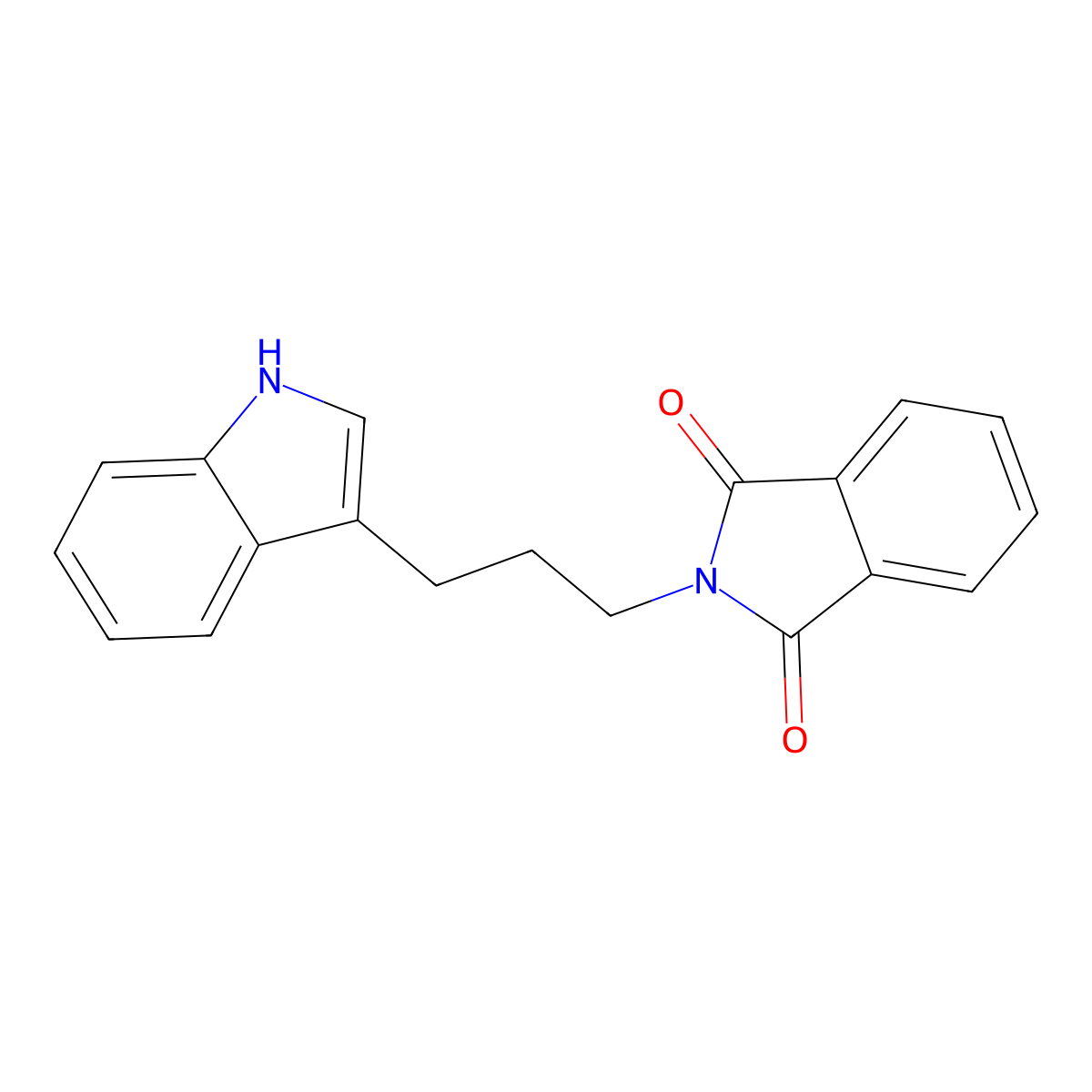 1H-Isoindole-1,3(2H)-dione, 2-[3-(1H-indol-3-yl)propyl]- molecular structure, CAS 14161-50-3