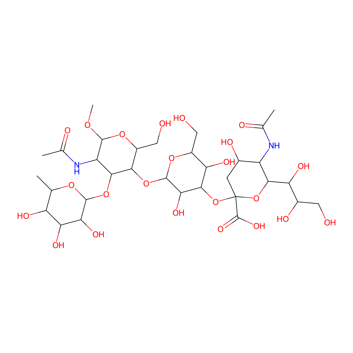 Sialyl Lewis X, Methyl Glycoside molecular structure, CAS 141612-87-5