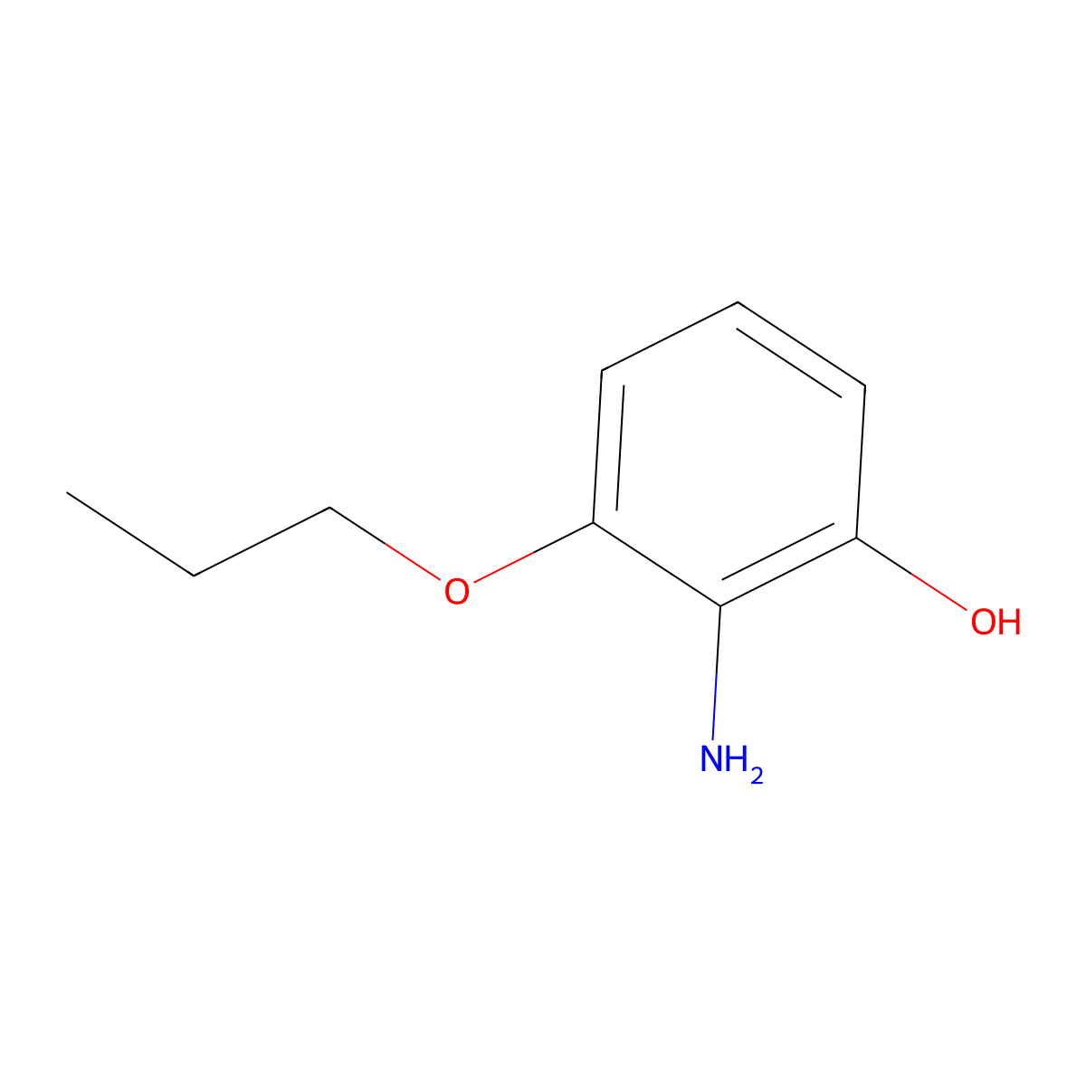 2-Amino-3-propoxyphenol molecular structure, CAS 1416127-61-1