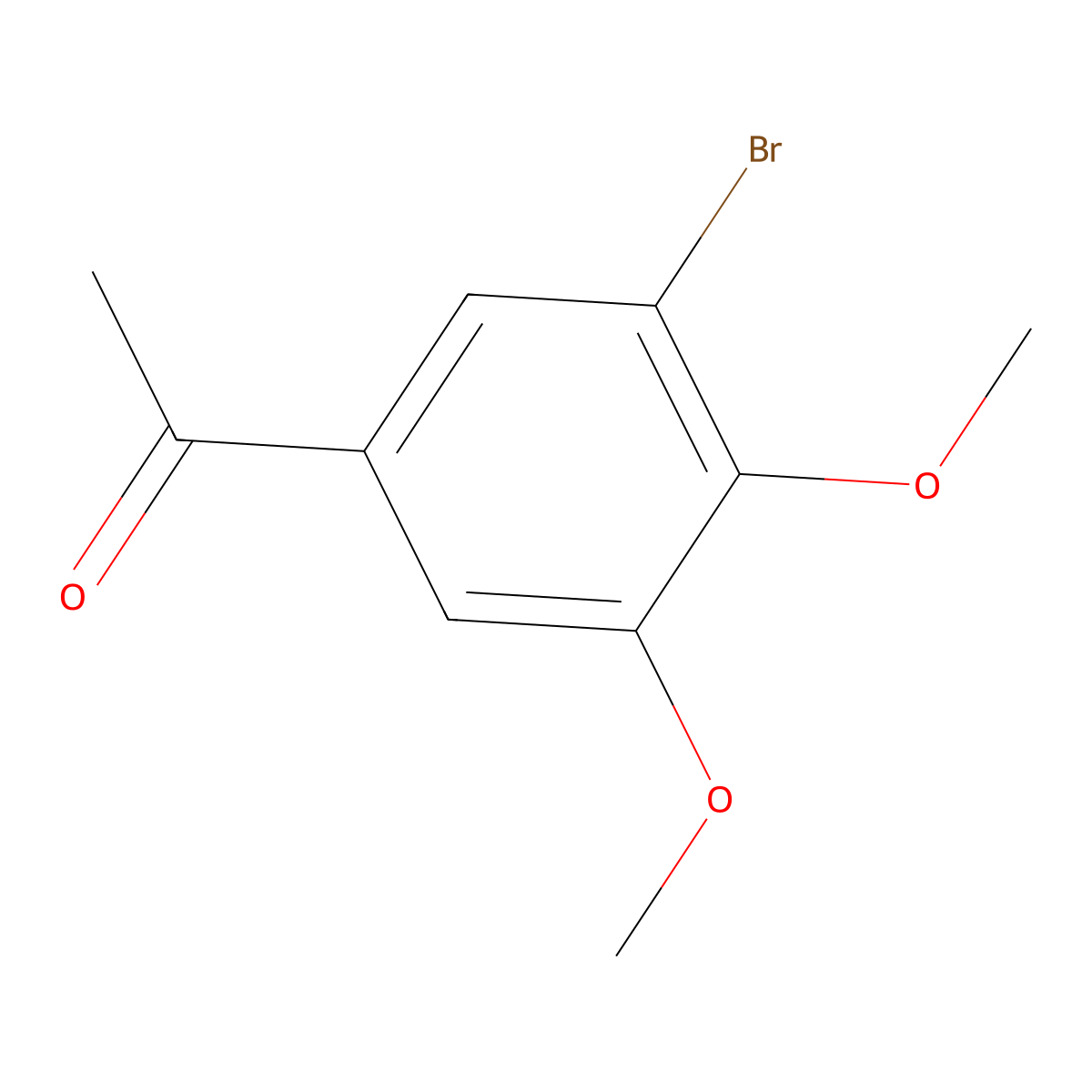 1-(3-Bromo-4,5-dimethoxyphenyl)ethanone molecular structure, CAS 141613-46-9