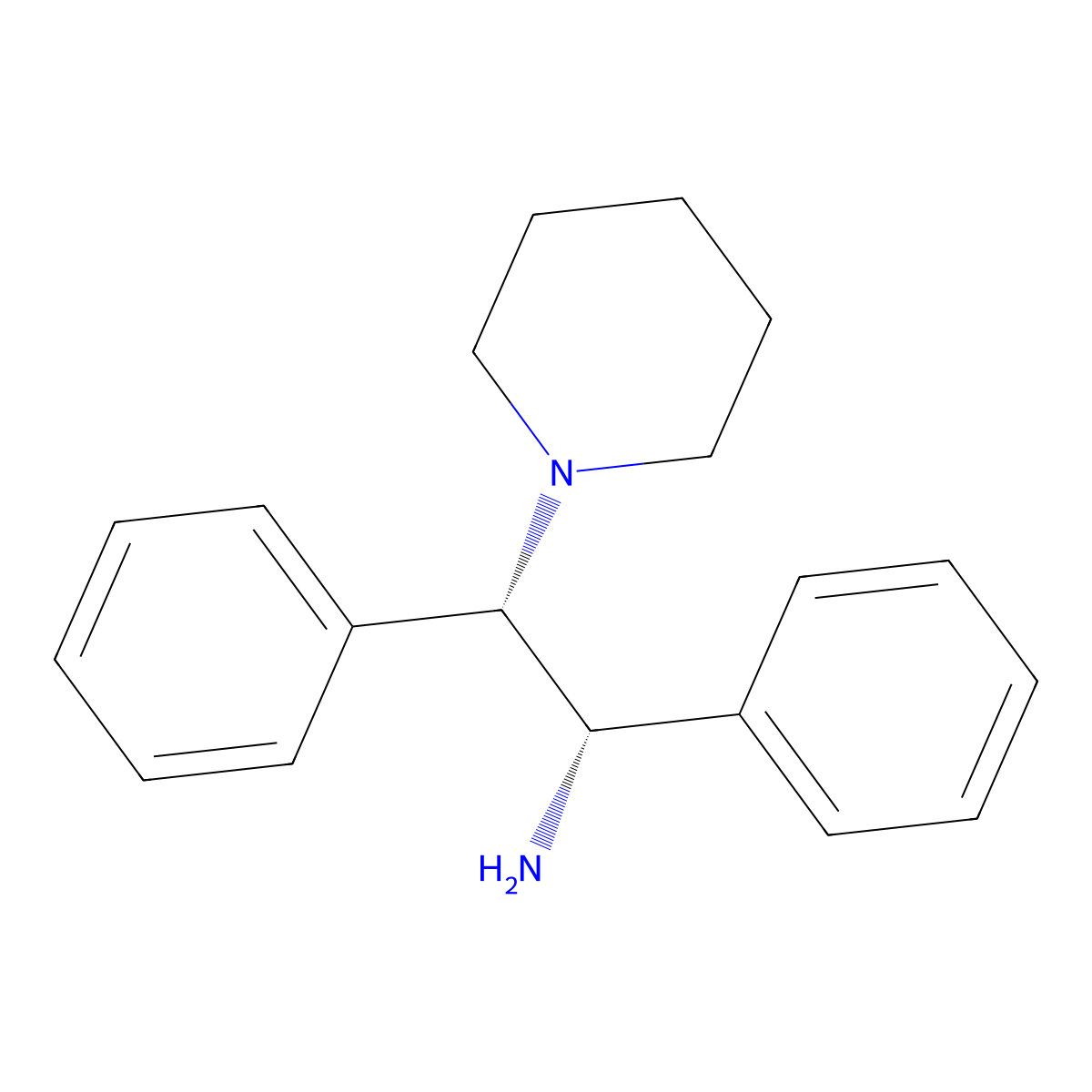 (1S,2S)-1,2-Diphenyl-2-(piperidin-1-yl)ethan-1-amine molecular structure, CAS 1416133-23-7