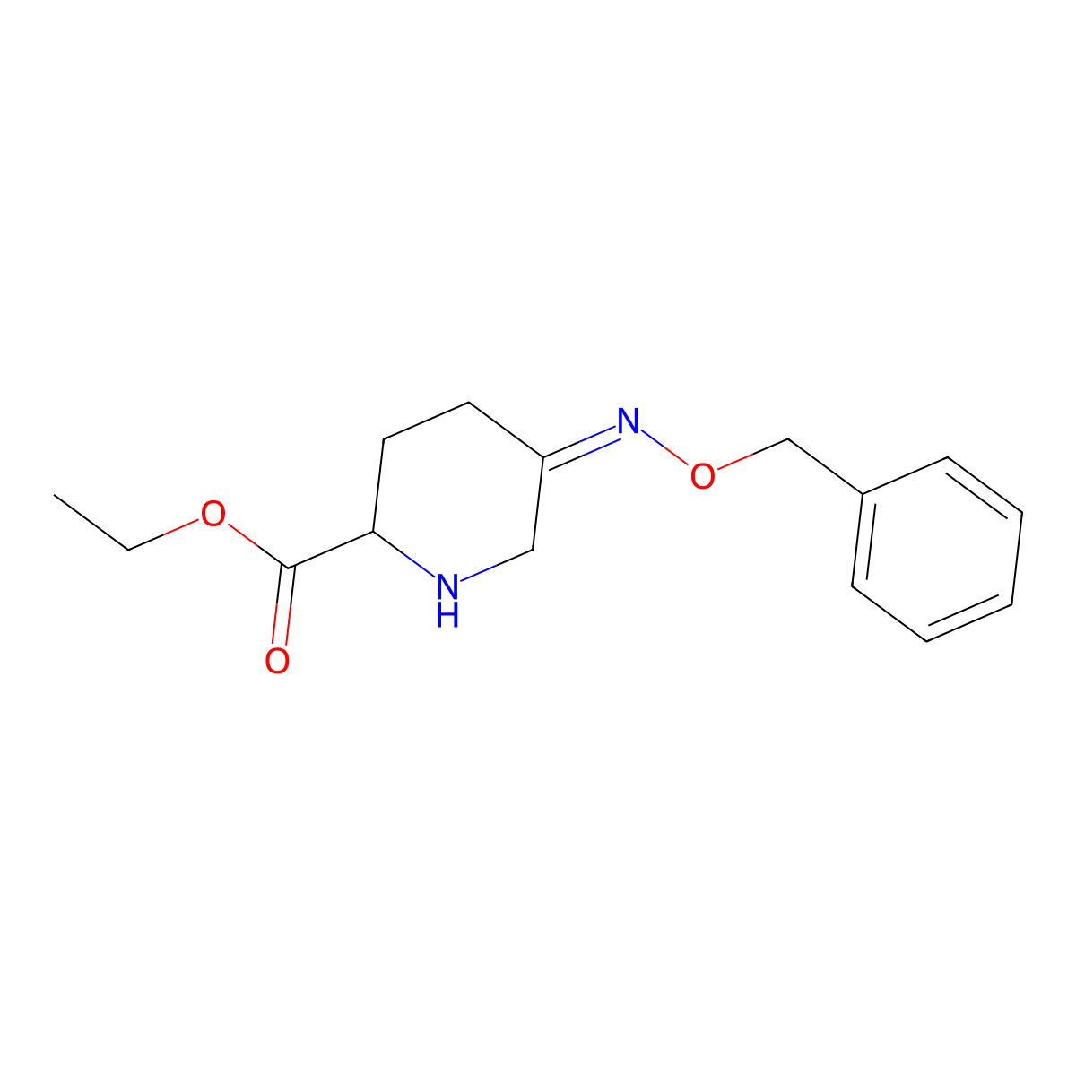 (2S)-5-[(Phenylmethoxy)imino]-2-piperidinecarboxylic Acid Ethyl Ester molecular structure, CAS 1416134-60-5