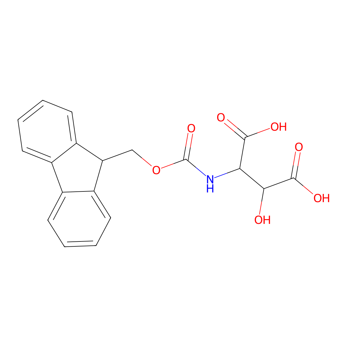 (2S,3R)-2-({[(9H-fluoren-9-yl)methoxy]carbonyl}amino)-3-hydroxybutanedioic acid molecular structure, CAS 1416136-80-5