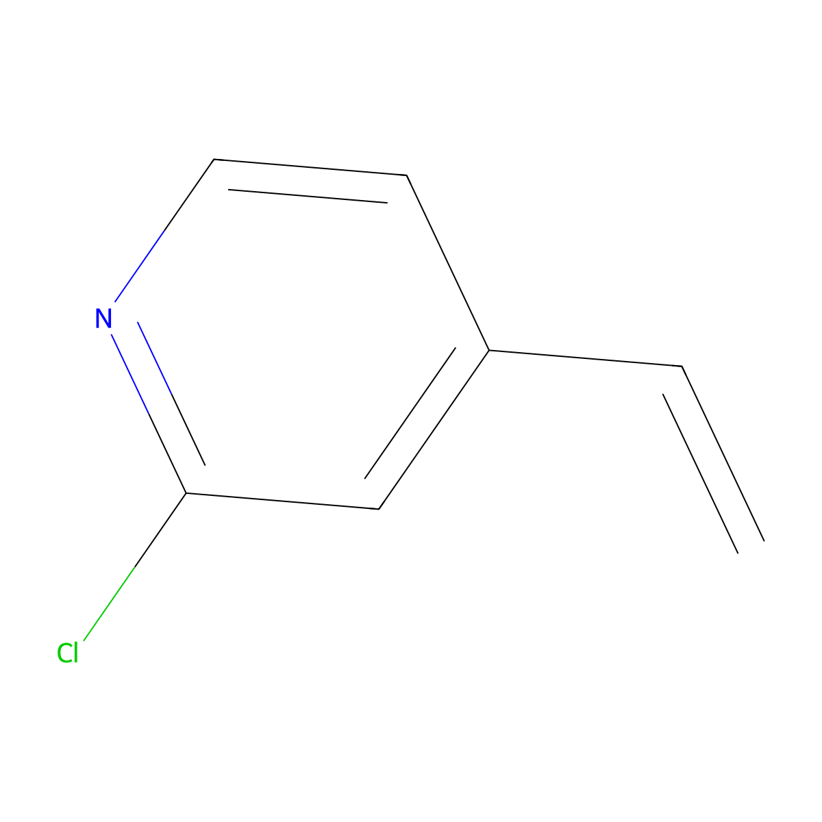 2-Chloro-4-vinylpyridine molecular structure, CAS 1416147-35-7